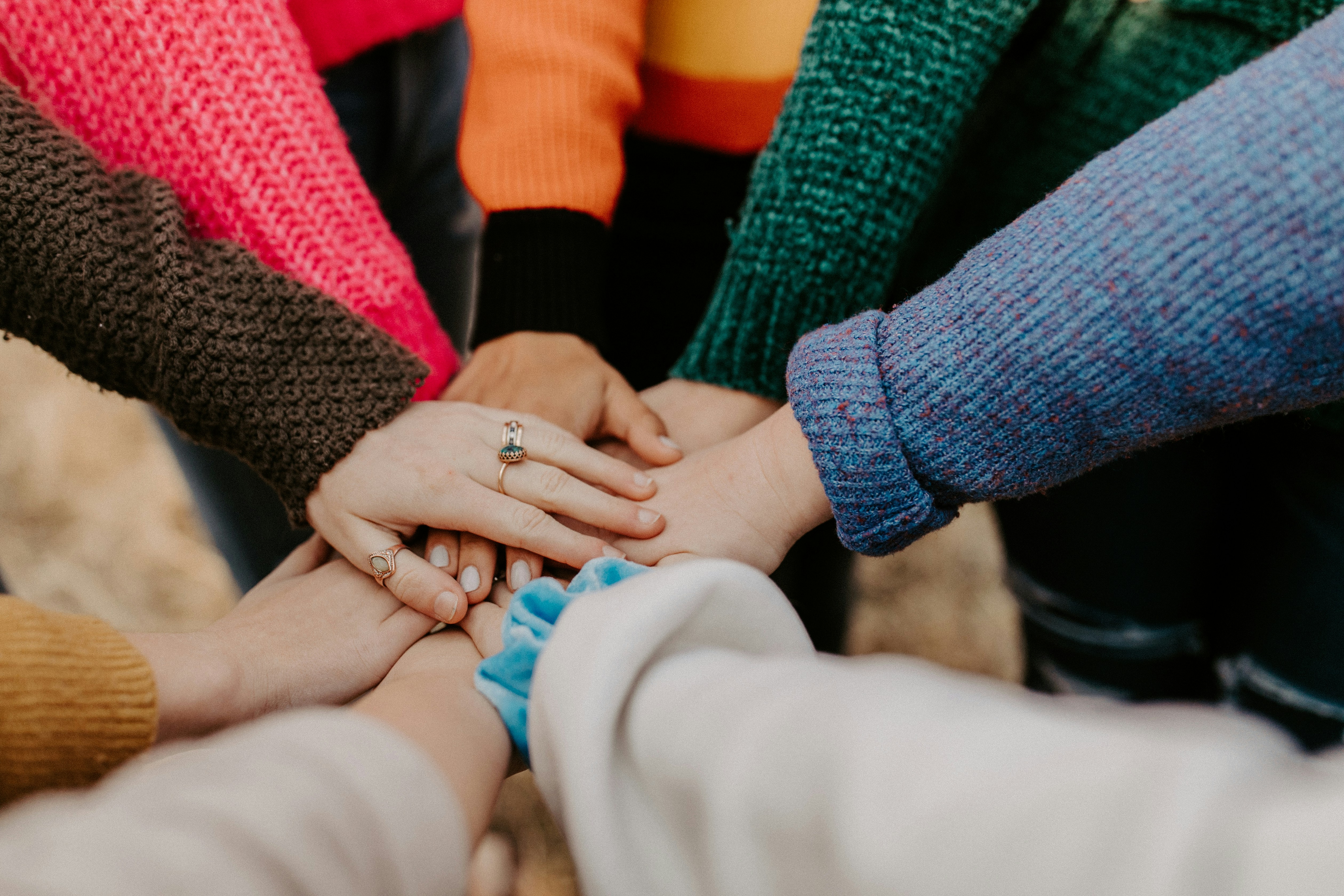 People together in community